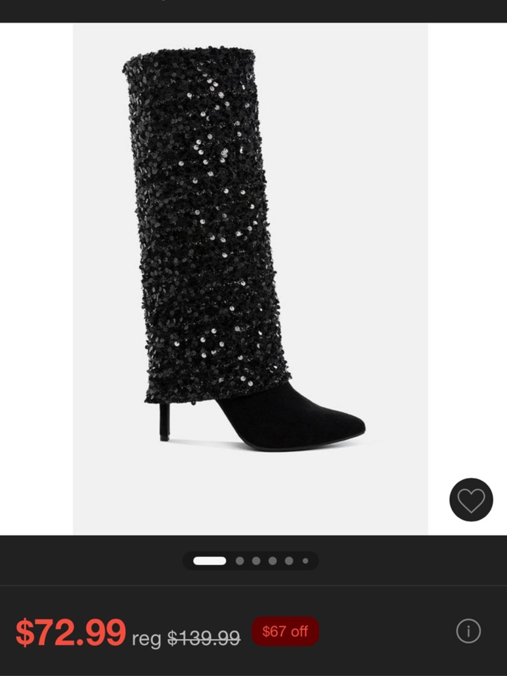 Target Black Sequin Over-the-Knee Boots